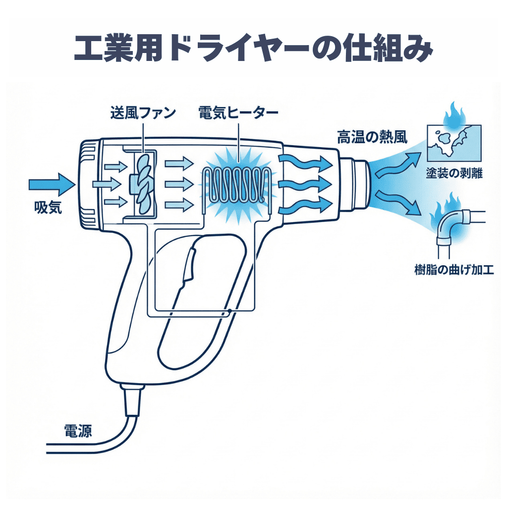 工業用ドライヤーの仕組み