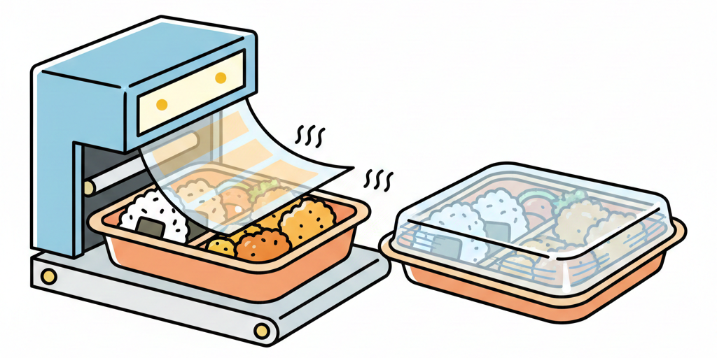 テイクアウト用シュリンク包装のイメージ