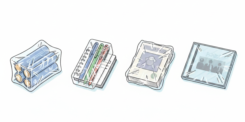 小型のシュリンク包装のイメージ